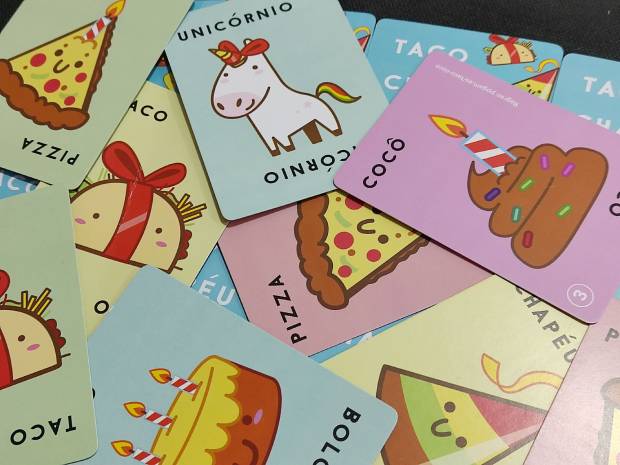 Taco Chapéu Bolo Presente Pizza- Jogo de Cartas PaperGames