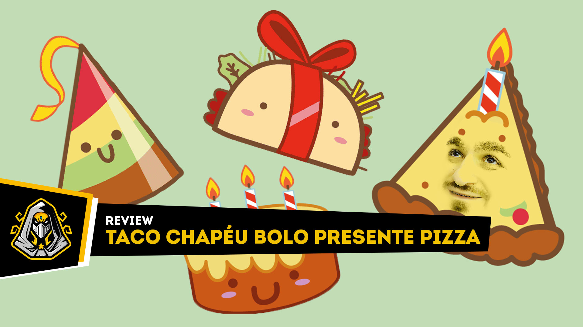 Taco Chapéu Bolo Presente Pizza (Família Taco Gato) + Carta